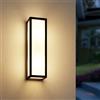 EBION Applique Da Esterno E27 40w, Lampada Da parete Esterno Moderno Alluminio, IP54 Impermeabile Quadrata lampada da giardino, Antracite, Lampadina Non Inclusa