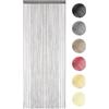 Il Gruppone Passione Casa Tenda A Fili Stringhe Anti Mosche Insetti Divisorio con Asola per Inserimento di Bastoni Zanzariera Porta Finestra Elegante - Grigio - 100x200 cm
