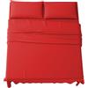 MAXIME MAISON - Completo Lenzuola Matrimoniali 4 Pezzi, Set Lenzuola Matrimoniale in Microfibra Made in Italy, Completo Letto 1 Lenzuolo con Angoli, 1 Lenzuolo Sopra, 2 Federe (Rosso)