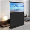 Estabeter Schermo di proiezione portatile da 60 133 x 75 cm Full HD 3D portatile per proiettore da pavimento pieghevole - Schermo bianco opaco 16:9 (133x75 cm) con maniglia