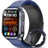 Marsyu Orologio per la Pressione Sanguigna con Pompa ad aria, 2.01''Smartwatch con Lipidi dell'acido Urico/Temperatura Corporea/Sonno/Condivisione Dati Sanitari Domestici/Tasto SOS/Controllo Accessi NFC