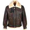CRAFTED CRAFTS LTD CraftedCrafts B3 Aviator - Bomber da uomo in montone marrone, Marrone - Vera Pelle, XL