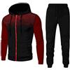 Generico Tuta Uomo Completo Felpa Con Cappuccio Tute Felpate Da Complete e Pantaloni Felpa Invernale Tuta Fitness con Punti Sportivi Casual Tute da Uomo Sportiva Tuta Abbigliamento Sportiva Tuta Complete Felpa