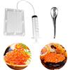 CDIYTOOL Caviar Maker Acrilico, 98 Fori Builder con Tubo e Cucchiaio, Spherification Tool Kit per Creatore di Caviale per Cucina Molecolare Semplice e Gustosa