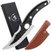Dream Reach Coltello per disossare Lama con struttura a martello forgiata a mano Coltello da esterno Coltello da cuoco Manico curvo a codolo intero