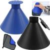 Rierousy 2 Pezzi Raschietto Ghiaccio Rotondo Auto, Ice Scraper for Car Windshield, ABS Round Cone Ice Scrapers, Omaggio 2 Asciugamani in Fibra Fine per l'Auto