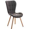 CLP Sedia Chic da Sala da Pranzo ELDA in Tessuto - Sedia Design per Salotto, Imbottita e Trapuntata I Sedia Tavolo con 4 Gambe in Legno I Sedia, Colore:grigio chiaro