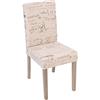Mendler Set 4X sedie Littau Tessuto Soggiorno Cucina Sala da Pranzo 43x56x90cm Scritte Piedi Color Rovere