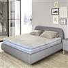 Flexinn Materasso in Memory foam con 1600 Molle insacchettate indipendenti e Memory Gel. Altezza: 25 cm, rigidità 8 su 10. Sfoderabile. Dispositivo Medico Classe I (180x200)