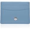 ALFIERI & ST. JOHN Porta carte di credito 10 x 7,5 cm in vera pelle avio 5 scomparti con logo brand in ottone in rilievo