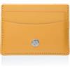 ALFIERI & ST. JOHN Porta carte di credito 10 x 7,5 cm in vera pelle senape 5 scomparti con logo brand in ottone in rilievo