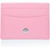 ALFIERI & ST. JOHN Porta carte di credito 10 x 7,5 cm in vera pelle peonia 5 scomparti con logo brand in ottone in rilievo