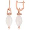 ALFIERI & ST. JOHN Orecchini gemma con pietra moonstone e diamanti ct. 0,10