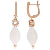 ALFIERI & ST. JOHN Orecchini gemma con moonstone e diamanti ct. 0,10
