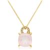ALFIERI & ST. JOHN Collana gemma con quarzo rosa e diamanti
