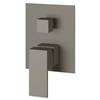 DEGHI Miscelatore incasso doccia 2 vie in ottone fango con piastra slim - Prisma