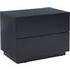 BAÏTA Comodino a LED Morphee Nero 2 cassetti