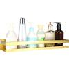 IGNPION Mensola Portaoggetti Angolare per Bagno, in Acciaio Inox, Accessori e Mensole da Parete per Doccia, Organizer per Cucina, Hotel (Oro, 40 cm)