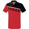 Erima 1111902, Maglietta Polo Unisex Bambini, Rosso/Nero/Bianco, 128