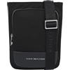 Tommy Hilfiger Uomo Borsa a Tracolla Business Nylon Mini Crossover Elegante, Nero (Black), Taglia Unica
