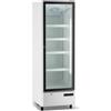 Ristoattrezzature Modello: 118490140242925,Frigo vetrina bibite verticale refrigerata 1 anta in vetro bianca +0 +10 °C 240 lt 55,6x53x167,6h cm