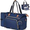 Tonyeee Borsa fasciatoio con borsa per ciuccio e fasciatoio, borsa a tracolla multifunzione per pannolini da viaggio per mamma e papà, tasche isolate
