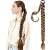 BOBIYA Estensione a coda di cavallo lunga intrecciata, 30 pollici, treccia pre-allungata, per capelli fai da te, trecce morbide naturali (marrone caramello)