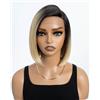 Style Icon Wig Parrucca Sintetica Bob Frontale Da 10" In Pizzo Parrucca Corta Diritta Naturale Per Donne Resistente Al Calore In Fibra