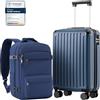 COOLIFE Ryanair Valigia Bagaglio a mano,Set di Valigie,Trolley,Valigia da cabina 55×35×20 e zaino da imbarco 20L(40×25×20cm) Chiusura a combinazione laterale con TSA per EasyJet