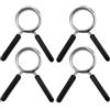 DEANKEJI 4 Pezzi Bilancere da Casa, Bilanciere Acciaio per Molle ABS, 30 mm Blocca Pesi Bilanciere, per Allenamento con Bilanciere, Esercizio Fisico, Sollevamento Pesi