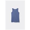Tezenis Canotta Basic Spalla Larga In Cotone Bimbi Unisex Unisex Blu