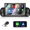 Liulbobu Autoradio per Fiat Panda 2013-2020 Compatibile Wireless Carplay/Android Auto, Fiat Panda Radio da 7 pollici con Touchscreen/Bluetooth/FM/AM/USB/DSP/RDS/Mirror Link