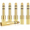 Greluma 6 pz connettore adattatori per cuffie stereo da 3,5mm femmina a 6,35mm,spina jack maschio da 1/8'' a 1/4'' per cavi microfono altoparlante chitarra