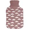Zarivy Borsa dell'acqua calda Mimo 1,7L con fodera in rosa e design a nuvole. Dimensioni: 20 x 32 x 4 cm. Flessibile e piacevole al tatto, ideale per mantenere il calore.