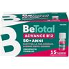 Be-Total Advance B12 Integratore Alimentare Con Vitamina B12, per fornire un sostegno in caso di stanchezza fisica e mentale dopo i 50 anni, 15 Flaconcini