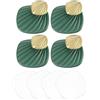 QUARKZMAN Asciugamano Ganci 4pz Acciaio Inox Muro Ganci/Adesivo Ganci Robe Ganci Decorative per Cucina Porta Armadio Bagno Atri Corridoi e Camere Letto (Verde)