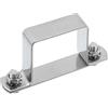 QUARKZMAN Forma U Connettore Staffa, 50mm x 50mm 304 Inossidabile Acciaio Inossidabile Acciaio Barra Sicurezza Supporto Staffe Supporto Montante Canale, 1pz