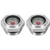 PATIKIL Aria Compressore Olio Mirino Vetro, 2pz M22*1,5 Maschio Filettatura Alluminio Lega Olio Liquido Livello Indicatore Aria Compressore Parti con O-ring