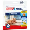tesamoll P-Profile Seal - Gomma Sigillante per l'Isolamento degli Spazi tra Porte e Finestre - Bianco - 6 m x 9 mm x 5,5 mm