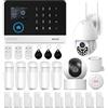 XNY 4G Allarme Casa Senza Fili con Telecamera Interno e Esterno, Allarme Casa WiFi con Controllo APP, Rilevatore di Movimento, Sensore per Porte e Finestre, Sirena, Telecomando) Compatibile con Alexa