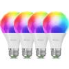 Nanoleaf Lampadine LED Smart E27, RGB WiFi, compatibili con Alexa/Google Home, 9W dimmerabili, 2700K-6500K, Matter e Bluetooth, Necesito un centro, telecomando incluso, confezione da 4