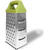 Fackelmann Grattugia 4 facciate con manico in plastica riciclata certificata GRS, materiale parte funzionale in acciaio inox, dimensioni 11 x 8,5 x 23.5 cm