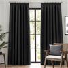 furn. Dawn Oscuranti Piegato Tende (Nero - 168x229cm) | Coppia Di Tende Morbide Mélange Testurizzate Oscuranti Termiche Foderate Termoregolatrici