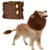 MisFun Criniera Leone per Cane Parrucca con Orecchie Realistiche Costume per Cani Halloween Criniera di Leone per Cani Regolabile Vestiti per Cani per Halloween, Mostre Canine (Colore del Caffè)