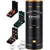 soxo Whisky Calzini Uomo Divertenti Idee Regalo Tequila Calze Regali Per Lui 40-45 Calzini Whisky + Bicchiere