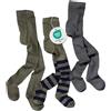 WELLYOU collant per bambini per bambina, set di 3, calzamaglia, cotone alta quota, taglia 62-146 - Made in EU (98-104, Grigio-blu oliva)