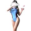 SINMIUANIME Costume intero da donna a tema anime, per feste e cosplay, body e lingerie (coniglio)