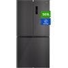 CHiQ CCD503NEIBE Frigorifero americano a porta incrociata,503 L, compressore a inverter, Totale assenza di gelo, flusso multi-aria, Spazio Care+, Congelamento rapido, Display touch LED, colore: Scuro