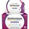 Multicentrum Donna Integratore Multivitaminico completo per donna, con Vitamina D, K, Acido Folico, Calcio, Ferro, per combattere stanchezza e affaticamento, 30 Compresse