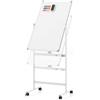 FANTASK Lavagna bianca mobile double face, 60 x 100 cm, lavagna magnetica regolabile in altezza, con ruote, supporto e portapenne, inclusi accessori per scuola, ufficio, casa (bianco)
